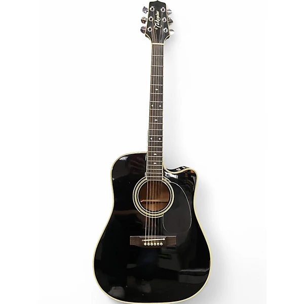 Used Takamine EF 341SC Black Acoustic Electric Guitar