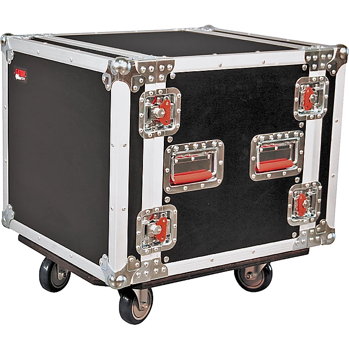 G Tour 10U Cast Rack Road Case with Casters