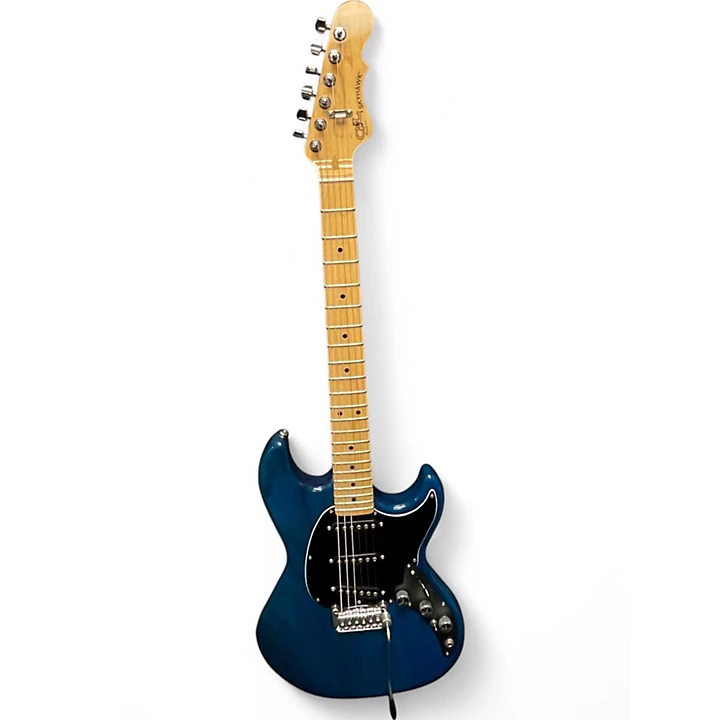GL Used 2021 GL CLF Research Skyhawk Clear Blue Solid Body Electric Guitar.gc