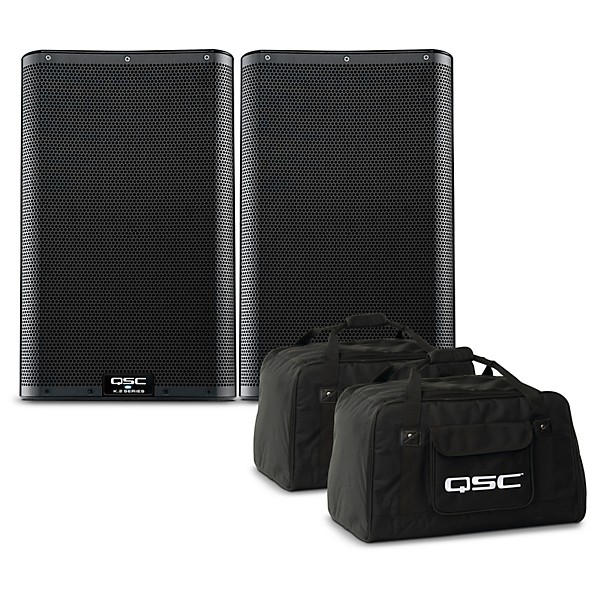 K102 Powered Speaker Pair With Tote Bags