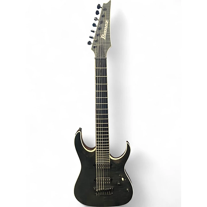 Used Ibanez RGAIX7FM Trans Black Solid Body Electric Guitar