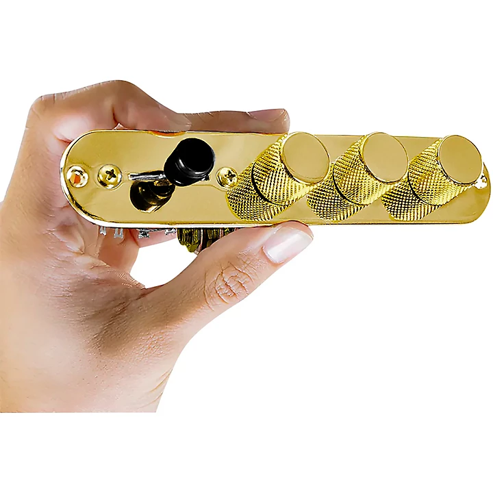Nashville Style Tele 3 Way Control Plate Upgrade Gold