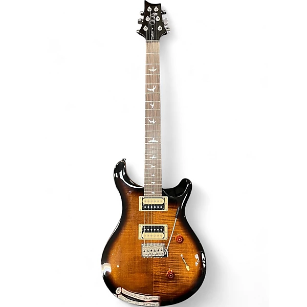 Used PRS SE Custom 24 black gold sunburst Solid Body Electric Guitar