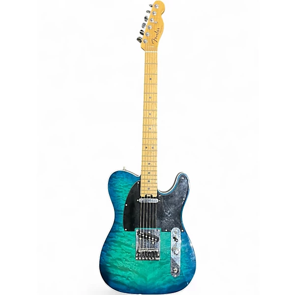 Used Fender American Elite Telecaster quilt blue Solid Body Electric Guitar