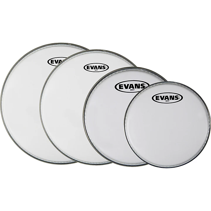 MX White Tenor Drumhead 4 Pack