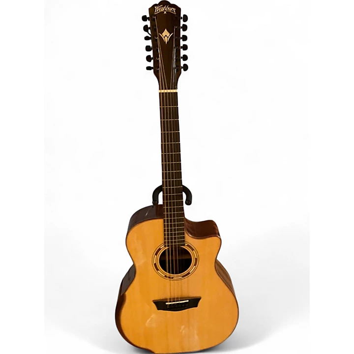 Used Washburn WCG15SCE Natural 12 String Acoustic Electric Guitar