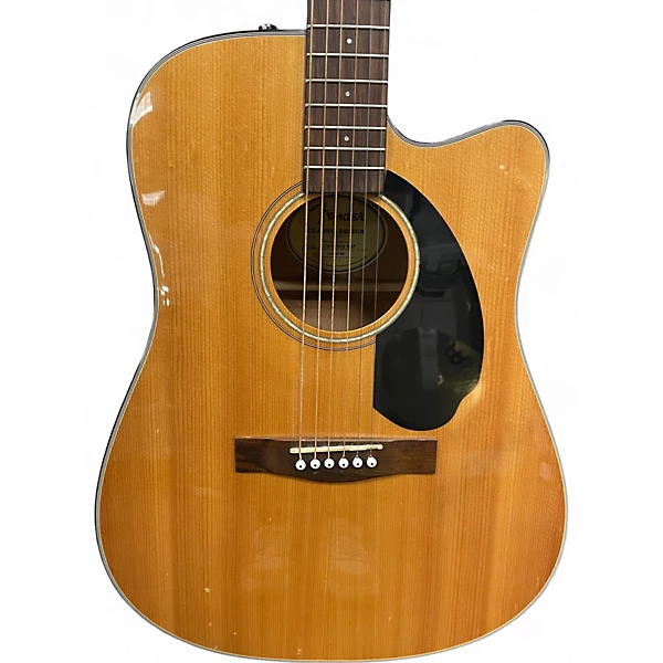 Used Fender CD60CE Dreadnought Natural Acoustic Electric Guitar