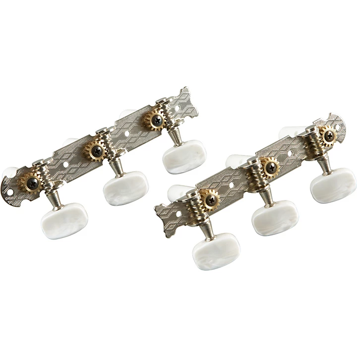 33 Tuning Machine Set Open Gear Plank Chrome Pearloid