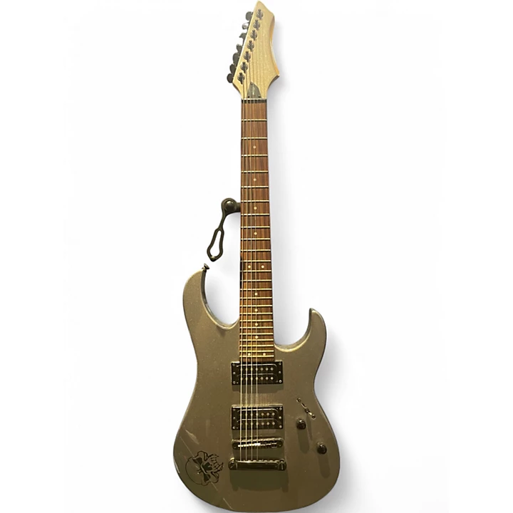 Used Washburn WG 587 Metallic Silver Solid Body Electric Guitar