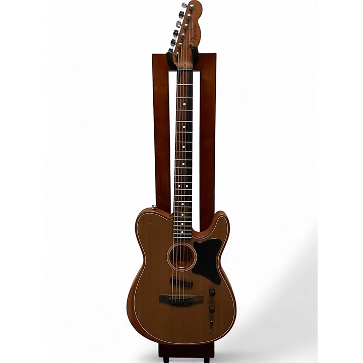 Used Fender American Acoustasonic Telecaster Natural Acoustic Electric Guitar