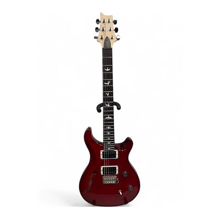 Used PRS CE24 Semi Hollow Trans Crimson Red Hollow Body Electric Guitar