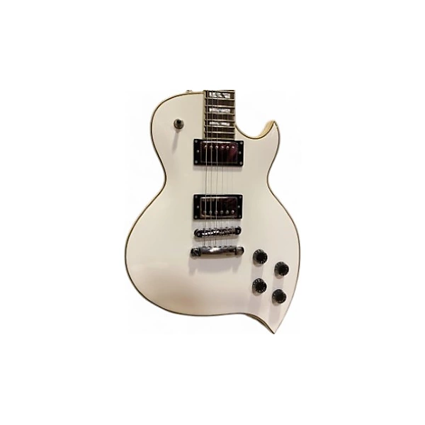 Used D'Angelico Teardrop White Solid Body Electric Guitar