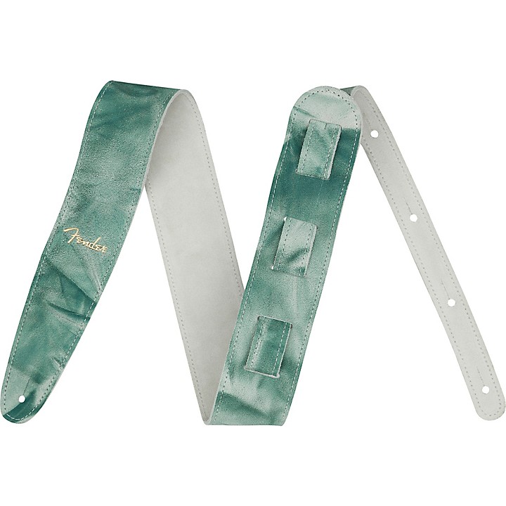 Fender Tie Dye Leather Strap Level 1 Green L90762004003000.gc