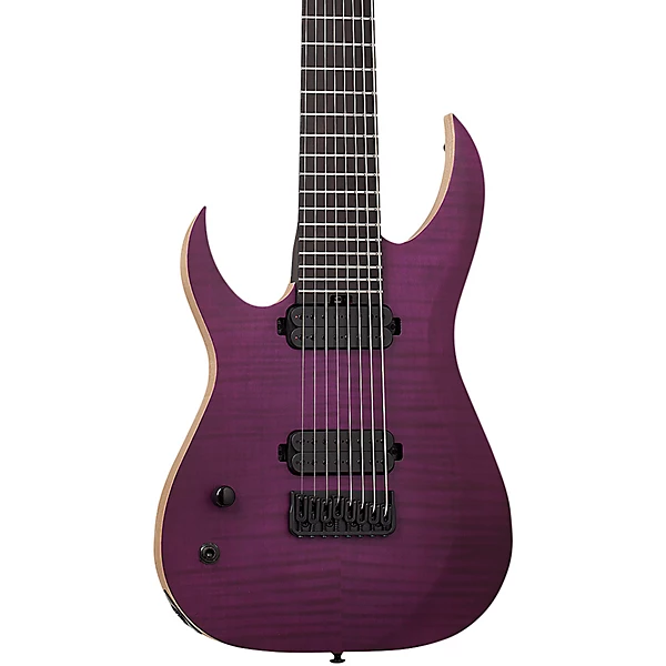 John Browne Tao 8 Left Handed Electric Guitar Satin Trans Purple