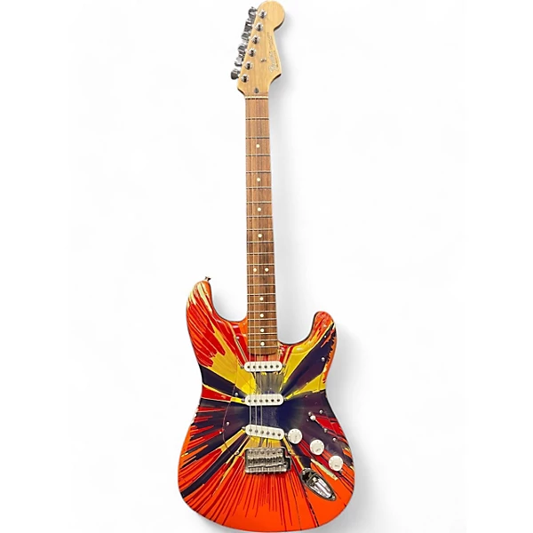 Fender Special Edition Splatter Stratocaster Solid Body Electric Guitar.gc