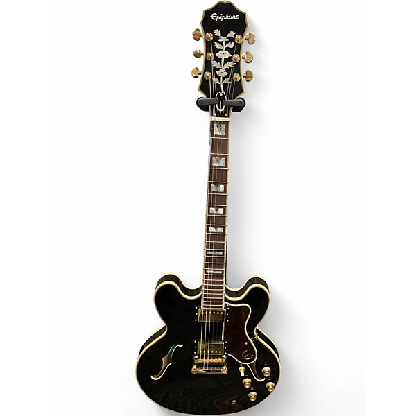 Used Epiphone Sheraton II Black Hollow Body Electric Guitar