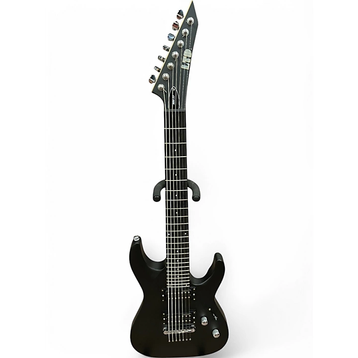 Used ESP LTD MH17 7 String Satin Black Solid Body Electric Guitar