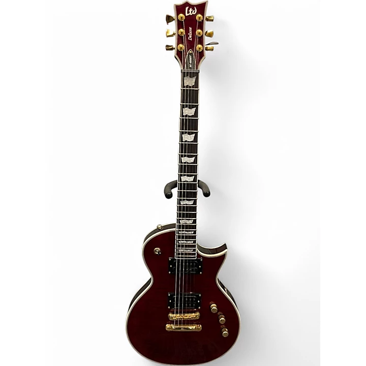 ESP Used ESP LTD EC1000T Deluxe red Solid Body Electric Guitar.gc
