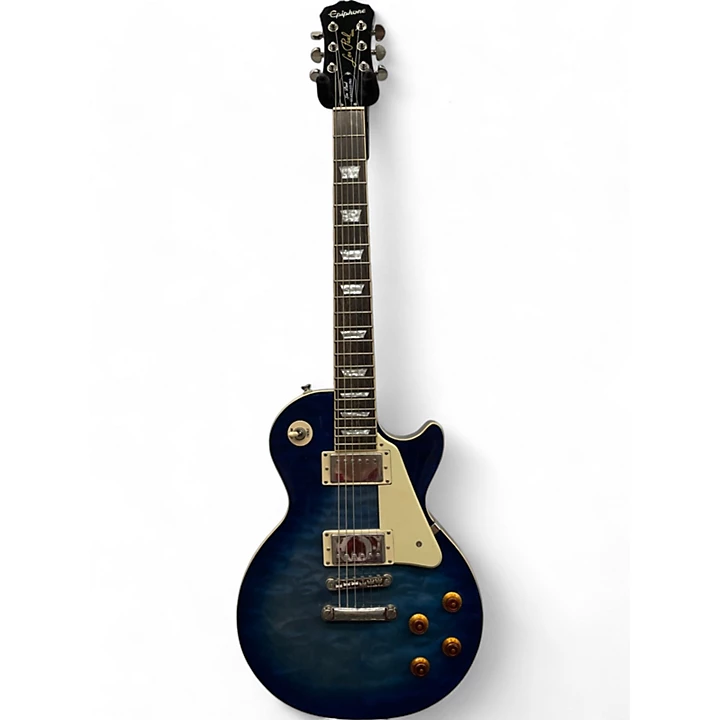 Used Epiphone Les Paul Standard Pro BLUE Solid Body Electric Guitar