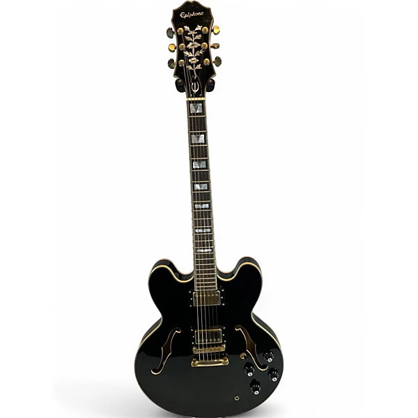 Used Epiphone Sheraton II Ebony Hollow Body Electric Guitar