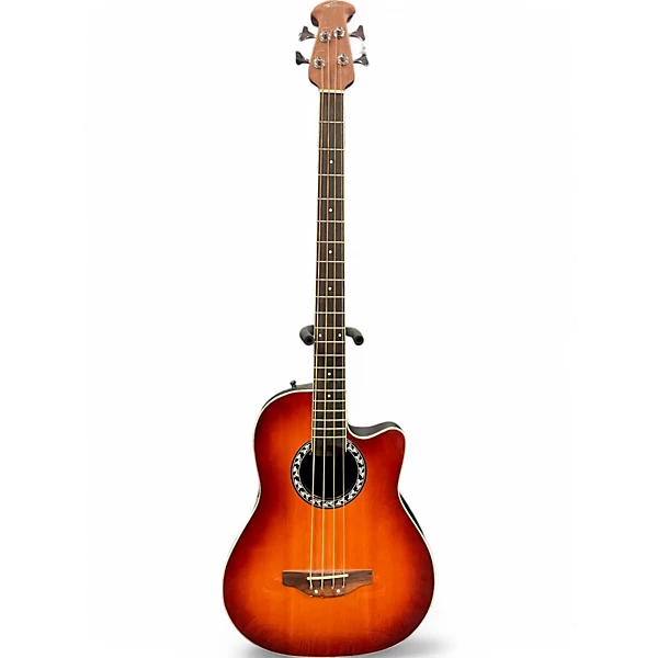 Used Applause AE140 4 Cherry Burst Acoustic Bass Guitar
