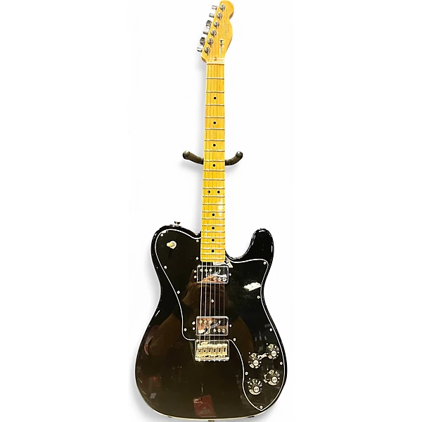 Used 2017 Fender American Deluxe Telecaster BLACK Solid Body Electric Guitar