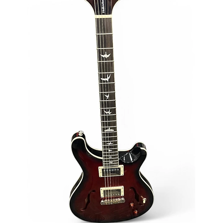 Used PRS SE HOLLOWBODY DARK RED BURST Solid Body Electric Guitar