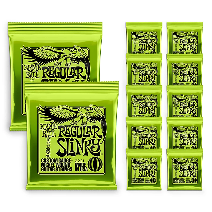 2221 Nickel Slinky Lime Guitar Strings Buy 10 Get 2 Free
