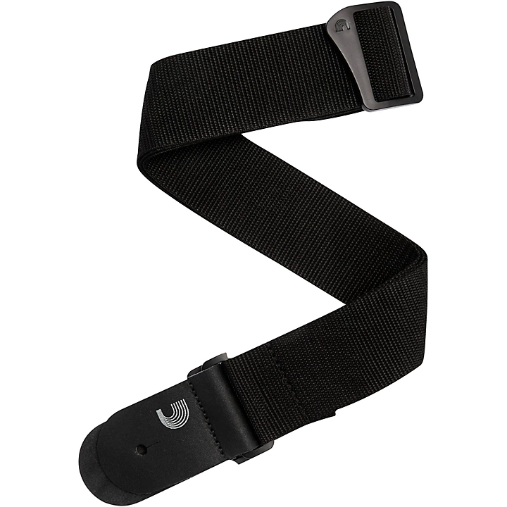 Black Polypropylene Guitar Strap Black 2 in