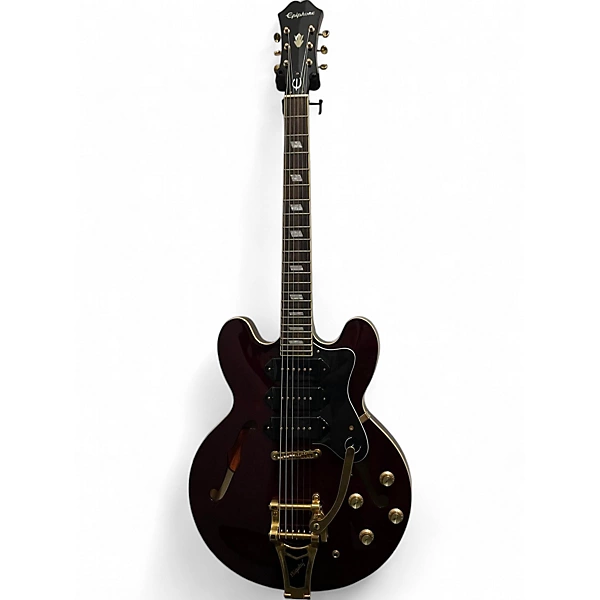 Used Epiphone Riviera P93 Wine Red Hollow Body Electric Guitar