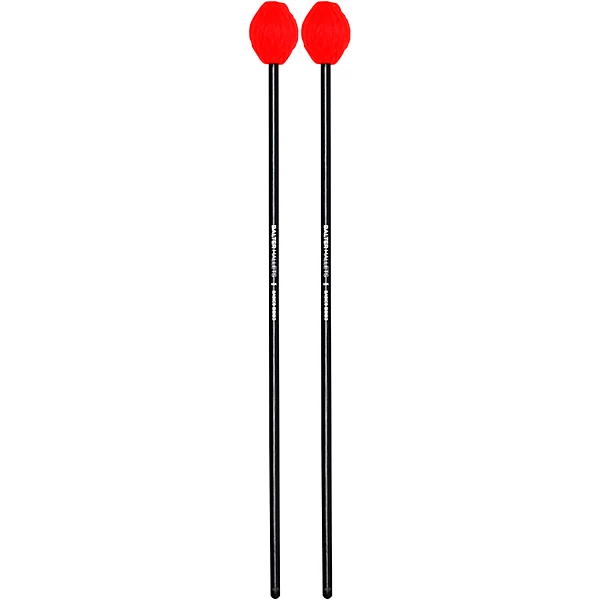Basics Black Birch Keyboard Mallets Soft Red Yarn