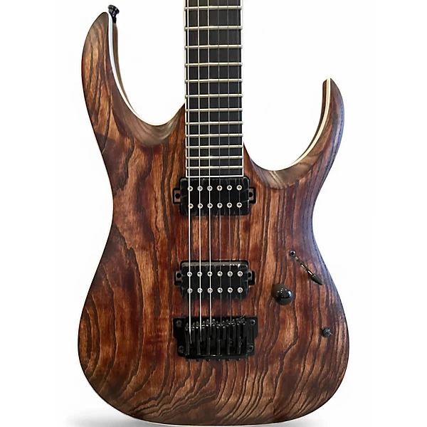Used Ibanez RGAIX6U Iron Label Antique Brown Solid Body Electric Guitar
