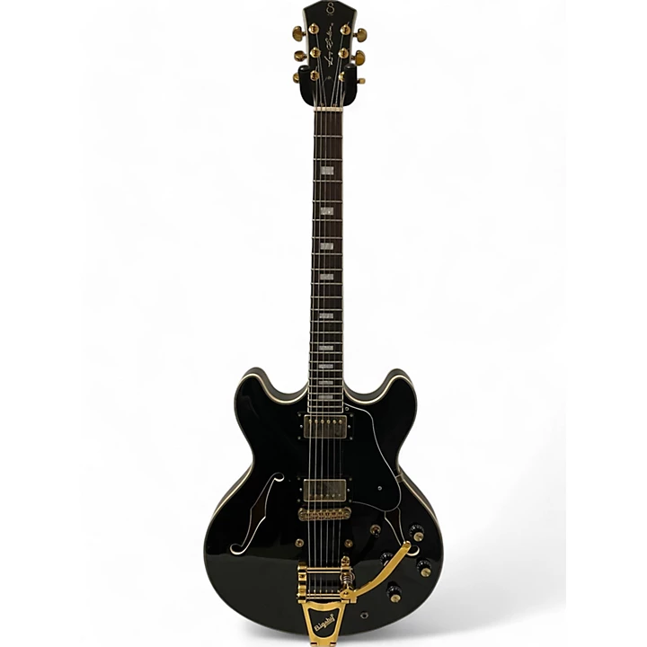 Used Sire Larry Carlton H7 Black and Gold Hollow Body Electric Guitar