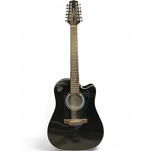 Used Takamine GD30CE 12 Black 12 String Acoustic Electric Guitar