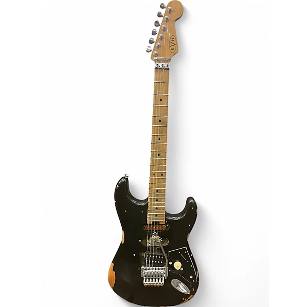 EVH Used EVH Frankenstein Relic Black Acoustic Electric Guitar.gc