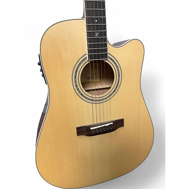 Zager Used Zager zad50ce Natural Acoustic Electric Guitar.gc