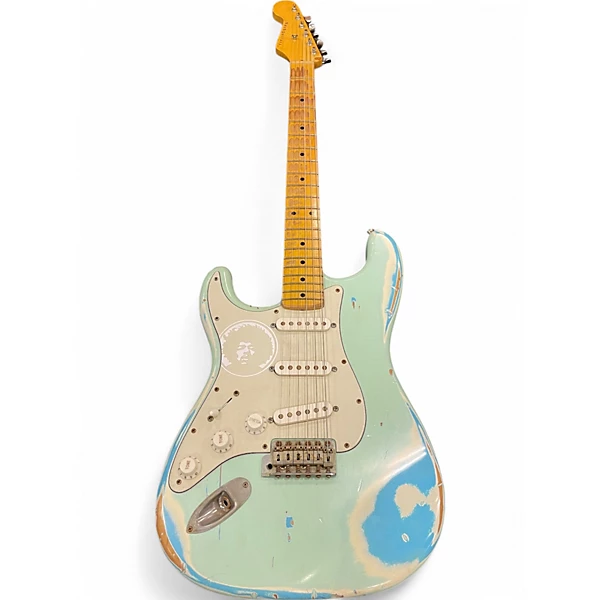 Nash Guitars Used Nash Guitars S57 LH SSS HEAVY RELIC Blue Electric Guitar.gc