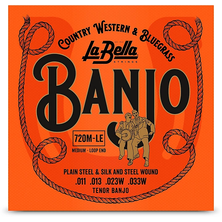 720 LE Silk Steel Loop Ends Tenor Banjo Strings Medium
