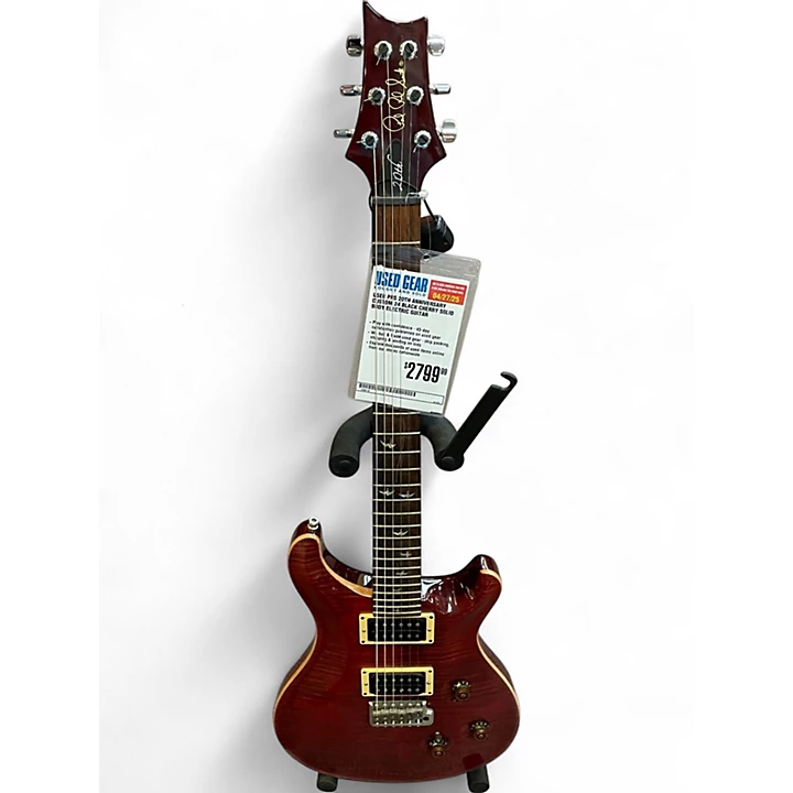 Used PRS 20th Anniversary Custom 24 Black Cherry Solid Body Electric Guitar