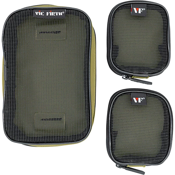 3 Piece Accessory Pouch Kit Sage Green