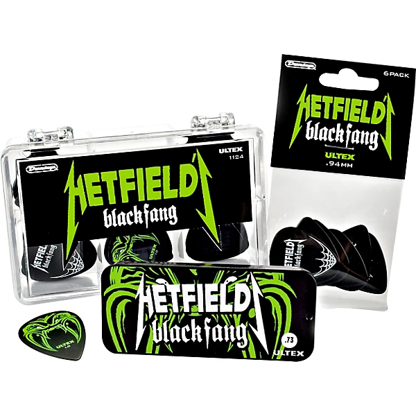Hetfield Black Fang Pick Tin 6 Pack 94 mm