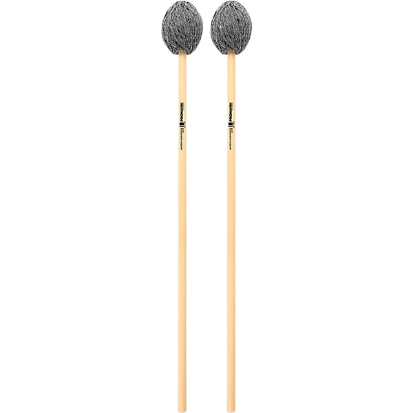 Andrew Markworth Rattan Handle Marimba Mallets Soft Grey Yarn
