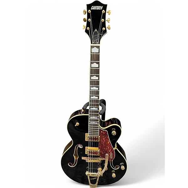 Used Gretch GS 420TG 50S Black and Gold Hollow Body Electric Guitar