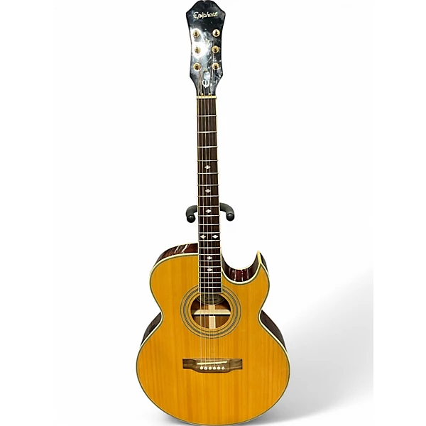 Used Epiphone PR5E Natural Acoustic Electric Guitar