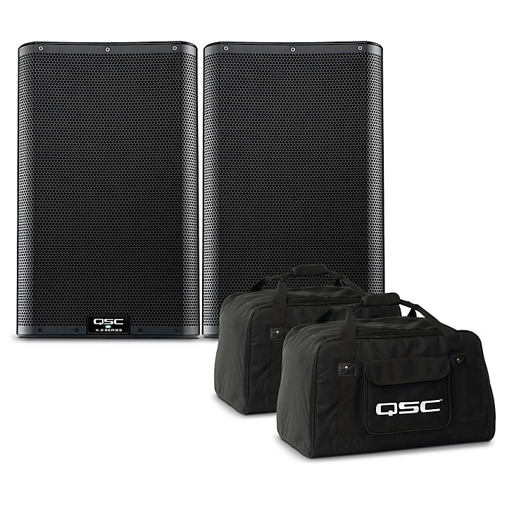 K102 Powered Speaker Pair With Tote Bags