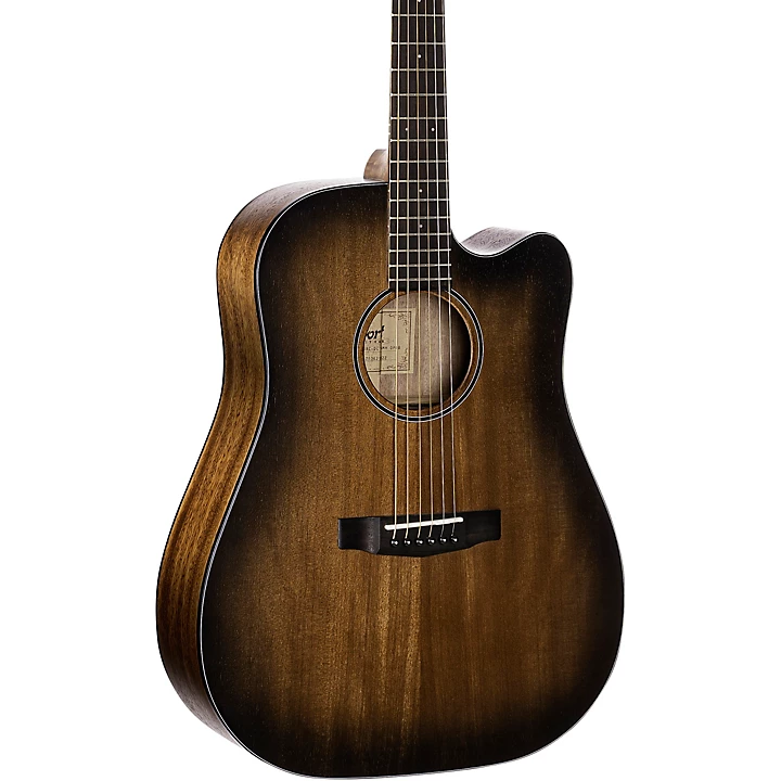 Core Series Solid Mahogany Dreadnought Cutaway Guitar Black Burst
