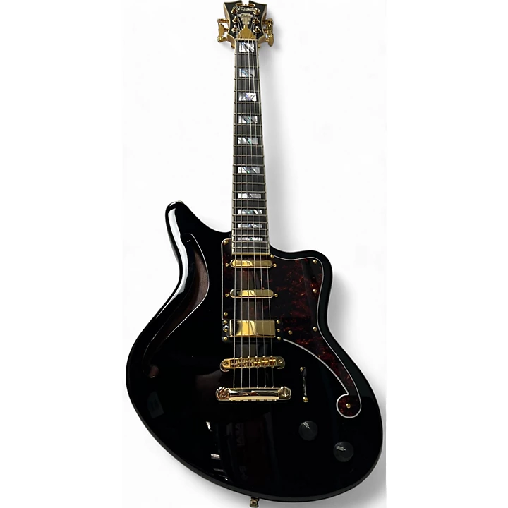 Used D'Angelico DELUXE BEDFORD SH Black Hollow Body Electric Guitar