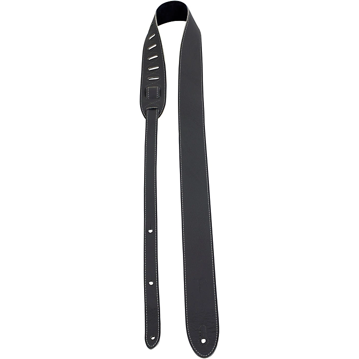 Leather Guitar Strap Gray 2 in