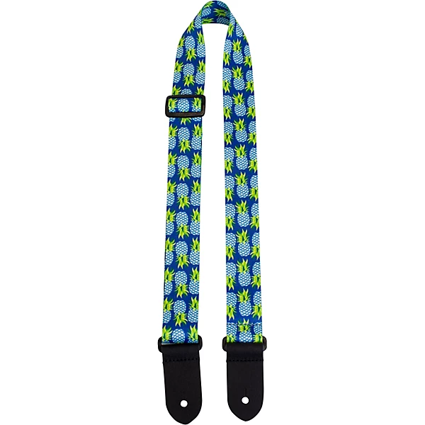15 Polyester Ukulele Strap Blue Pineapples
