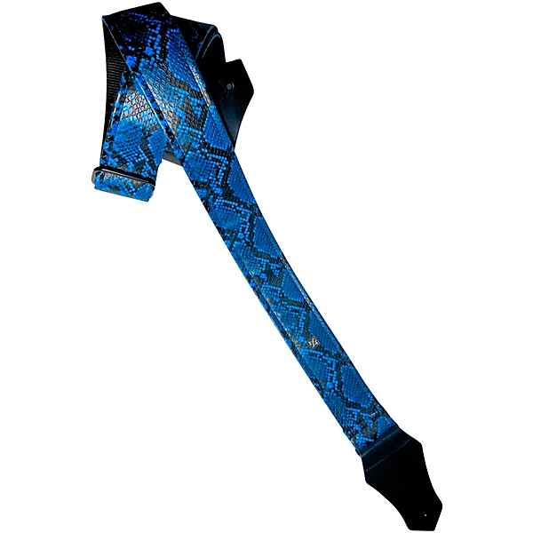 Electric Snake Guitar Strap Blue 2 in